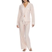 Angle View: Bare Necessities Womens Cool Jade Light Nights Long Sleeve PJ Set Style-R85B607