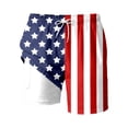 thumbnail image 5 of CONZONE 4Th Of July Mens Swim Trunks With Mesh Liner Patriotic Usa Star Striped Graphic Board Shorts for Men Elastic Waist Drawstring Independence Day American Summer Beach Swim Shorts, 5 of 5