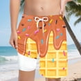 thumbnail image 2 of BOBOGOJP Boys Swim Trunks with Compression Liner Casual Bathing Suit for Kids Swim Shorts 6-18 Years Orange for Size 8-9 Years, 2 of 4