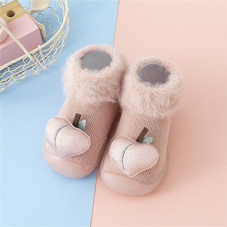 

Cathalem Size 3 Shoes for Baby Girls Toddler Kids Baby Boys Girls Shoes First Walkers Thickened Warm Mike Shoes Pink 2 Years