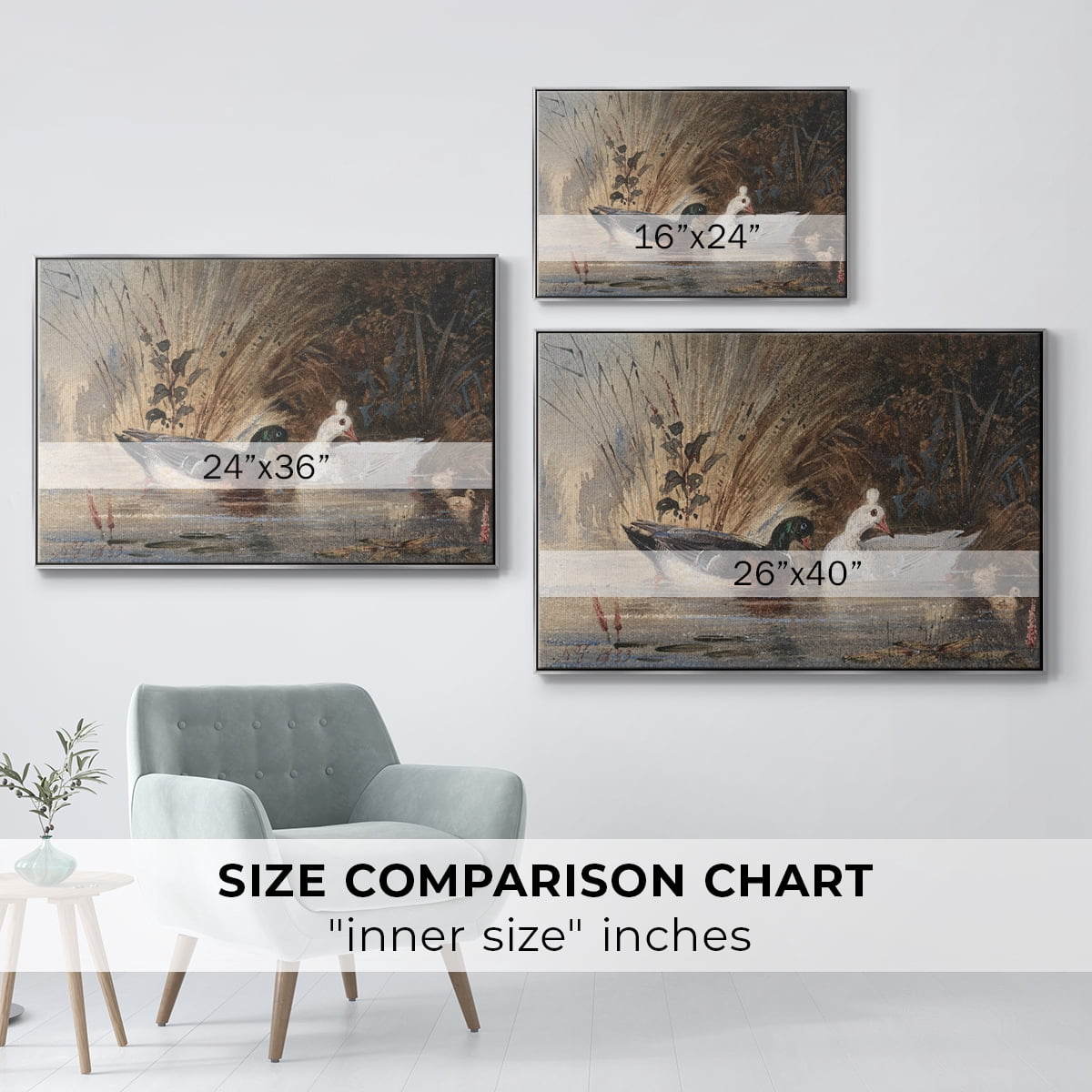 Vintage Animal Print-XVIII By Wexford Home Framed in Silver Wood Gallery Wrapped Canvas 27 in. x 41 in.