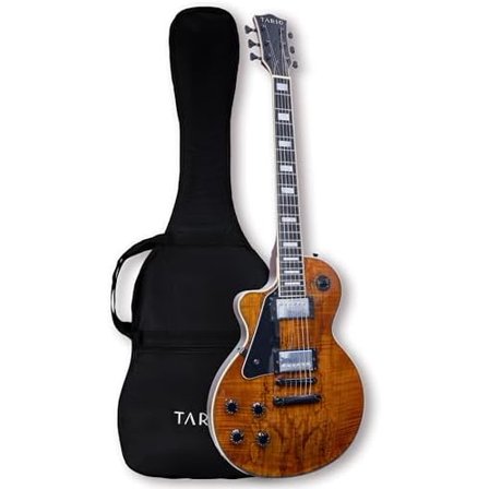 Left Hand Electric Guitar Spalted Maple Top with Okoume Body Maple Neck$$Music