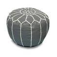 thumbnail image 1 of HOME TRENDS GREY MOROCCAN POUF, 1 of 1
