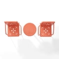 thumbnail image 5 of Crosley Furniture Azalea 3Pc Retro Outdoor 2 Chair & Table Set in Coral Gloss, 5 of 10