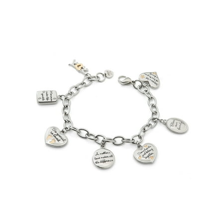 Connections From Hallmark Stainless Steel Mom Multi-Charm Bracelet 7.5"