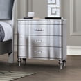 thumbnail image 5 of Glam Beautiful Silver Finish 6pc Bedroom Set Fabric Upholstered King Size Bed Dresser Mirror Nightstands Chest Furniture, 5 of 10