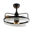 thumbnail image 3 of Lincoln LED-Light Matt Black Pendant Ceiling Fixture, 3 of 8