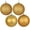 Copper Gold, variant on Vickerman 6" Medallion Gold 4-Finish Ball Ornament Assortment, 4 per Box