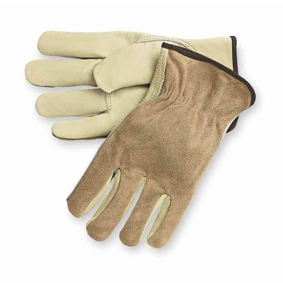 Condor Leather Gloves,Beige,L,PR 2ELG9