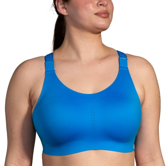Brooks Women's Racerback 2.0 Sports Bra for High Impact Running - Azure Blue - 34C