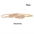 thumbnail image 4 of QualitChoice Ceinture de Mode Étroite Extensible Bretelles Réglables Style Simple Décorations Enveloppantes Ceintures de la Saint-Valentin pour Femmes Robes Or 1Set, 4 of 6