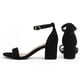 thumbnail image 5 of Sandalias cómodas y elegantes con punta abierta zapatos de tacón bajo para fiesta y vacaciones, 5 of 9
