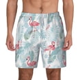 thumbnail image 3 of Uemuo Tropical Flamingo Pattern Mens Swim Trunks Quick Dry Board Shorts with Mesh Lining, Stretch Beach Shorts Quick Dry No-Chafing Board Shorts-X-Large, 3 of 9
