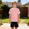 thumbnail image 5 of CYRBOKO Boys T-shirts, Short Sleeve Pullover Cotton Casual Summer Tops Pink Size 7-8 T, 5 of 7