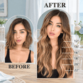 18H60 14 Inch Clip In Hair Extensions Real Remy Human Hair with Blonde ...