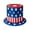 B, variant on FENGGHAO Independence Day Uncle Sam Top Hat Patriotic American Flag Tall Hat For 4th Of July Party Decor