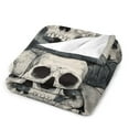 thumbnail image 3 of RKSupls Halloween Throw Blanket,Soft Flannel Skull Cat Bat Blanket, Fuzzy Warm Cozy Winter Blanket for Couch Bed Home Decor,30x40 in, 3 of 5