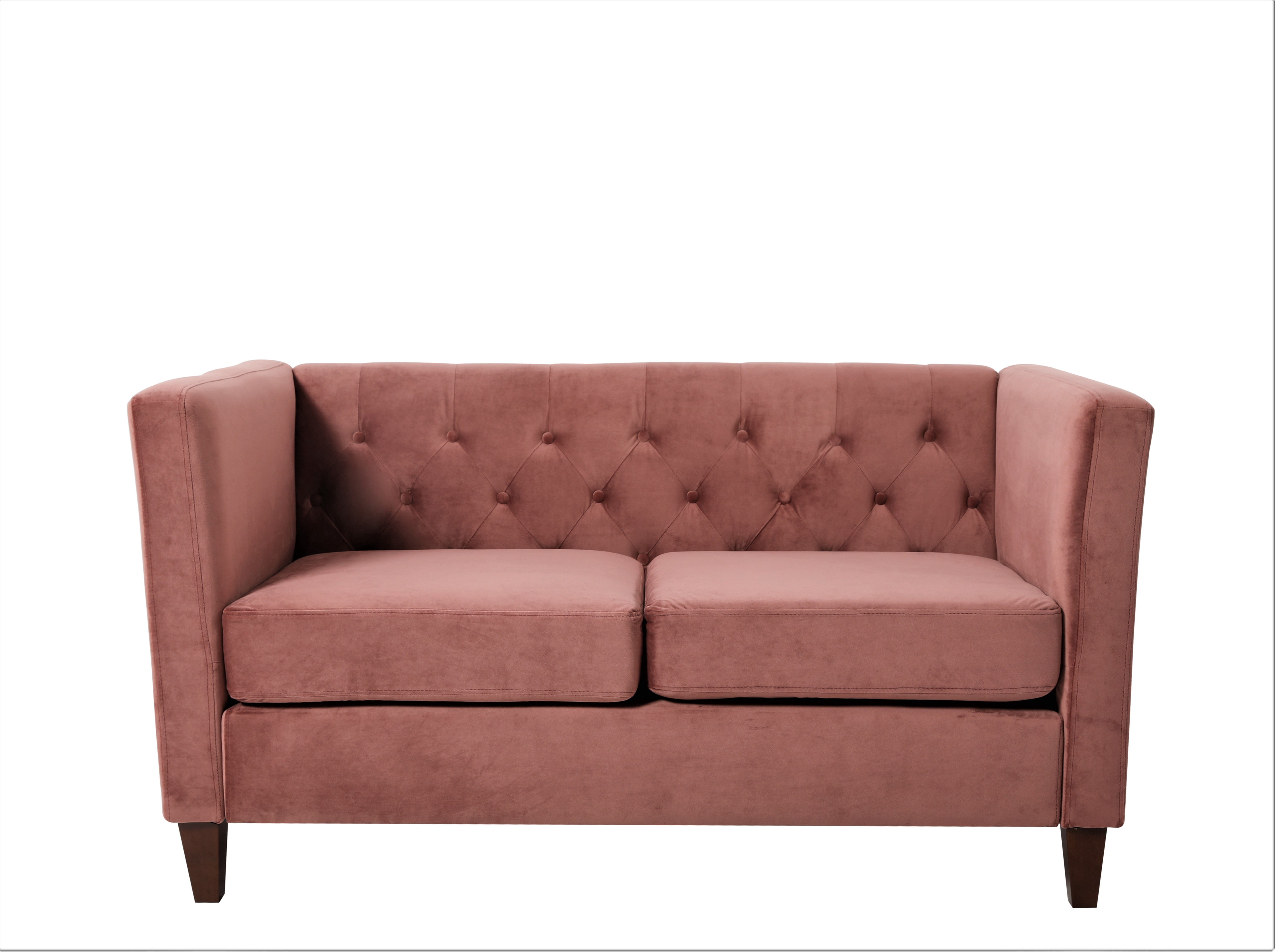 Lisette 56.7'' Velvet Square Arm Loveseat