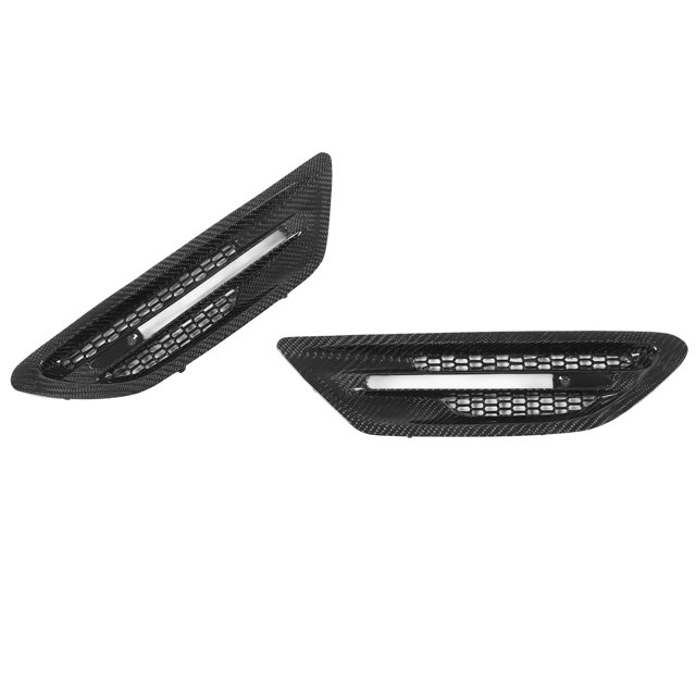 Pegatinas para ventilación de flujo de aire, 1 par de molduras laterales de ventilación de carbono seco para automóvil, cubierta embellecedora para ventilación lateral, rendimiento confiable