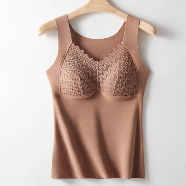 Ropa interior térmica para mujer, de invierno, con autocalentamiento, de encaje, cálida y sin costuras, de forro polar, resistente al frío.