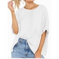 thumbnail image 4 of Oversized Tshirts for Women Summer Short Sleeve Casual Basic Tee Tops Loose Fit Shirts, 4 of 4