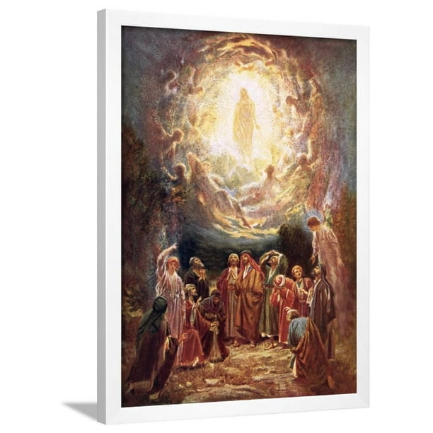 Jesus Ascending Into Heaven Framed Print Wall Art By William Brassey Hole Walmart Com Walmart Com