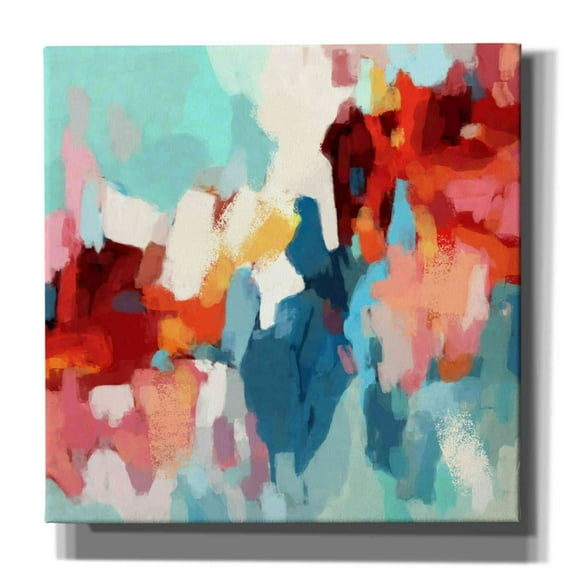 Epic Graffiti'Abstraction 2' by Christov Art, Giclee Canvas Wall Art, 18"x18"