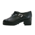 thumbnail image 3 of PEERAGE Naya Women's Wide Width Leather Shoes with Zipper BLACK 5, 3 of 6