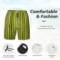 thumbnail image 5 of Lsque Mens Swim Trunks Green Bamboo Fence Pattern - Bathing Suit Compression Liner - Beach Swim Shorts Swimwear - (S-3XL) - Stretch Quick Dry -Small, 5 of 9