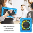thumbnail image 3 of Case for iPad Air 5th Generation / iPad Air 4th Generation 10.9 inch with Screen Protector, 360 Degree Rotating Kickstand Hand Strap Shockproof Cover with Shoulder Strap, Sky Blue, 3 of 7