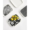thumbnail image 2 of MARIMEKKO - Oiva Unikko Rectangular Small Plate  Black & White Poppy Design, 2 of 7