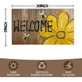 thumbnail image 3 of Spring Summer Door Mat,Bee Happy Sunflower Indoor Outdoor Non-Slip Doormat,Entryway Front Porch Farmhouse Spring Welcome Door Mat Colorful for Entrance Decor,30" x 17", 3 of 6