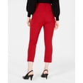 thumbnail image 3 of Line & Dot Womens Solid High Rise Casual Cropped Pants, Red, Large, 3 of 5