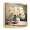 thumbnail image 2 of Designart "White Affodils love expression VI" Landscapes Floater Framed Canvas Print, 2 of 7