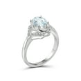 thumbnail image 3 of JewelersClub 1 1/7 Carat T.G.W. Aquamarine And White Diamond Accent Sterling Silver Ring, 3 of 4