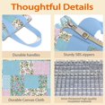 thumbnail image 4 of Pioneer Flower Floral Print Pattern Insulated Lunch Bag for Women & Adults,Large Portable Soft Cooler Lunch Bag,Thermal Food Storage Tote with Pearl Cotton,8.66L,8.75x5.75x9.5 Inch, 4 of 6