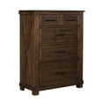 thumbnail image 6 of A-America Sun Valley 5 Drawer Rustic Solid Wood Tall Chest in Timber, 6 of 6