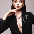 thumbnail image 3 of Vintage Honey Bee Brooch Pins For Women Men Cz Crystal Animal Insect Honeybee Lapel Pin Badge Dainty Hanging Tassel Chains Collar Shirt Corsage Hat Scarf Tie Accessories Fashion Birthday Jewelry Gift, 3 of 11