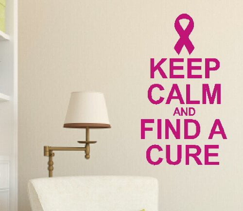 Find The Cure Breast Cancer Awareness Vinyl Decal Wall Sticker Words Lettering 