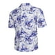 thumbnail image 1 of Camisa elegante con estampado morado para hombre, informal, de manga corta, cuello vuelto, perfecta para viajar, talla S, 1 of 4