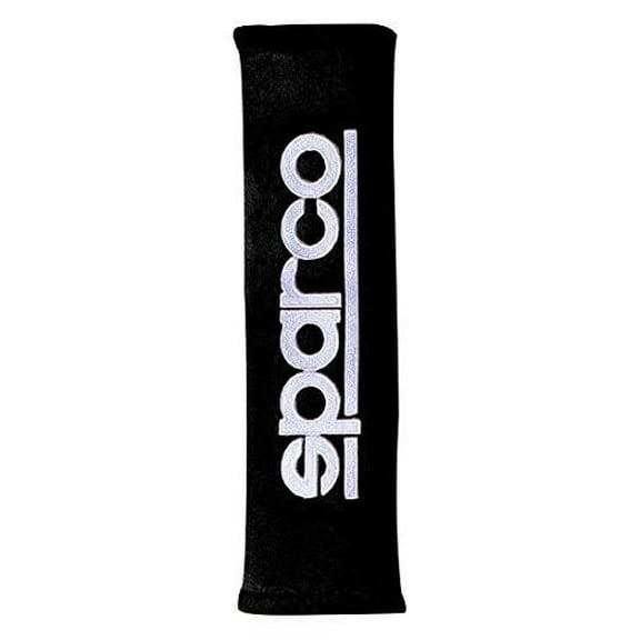 Sparco 01090R3NR Racing Alcantara Seat Belt Tuning Harness Shoulder Pads Black