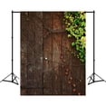thumbnail image 1 of ABPHQTO Fondos de fotografía de 150x220cm, puerta Vintage de madera marrón, hojas verdes, Fondo de fotografía de madera, accesorios de estudio, 1 of 1