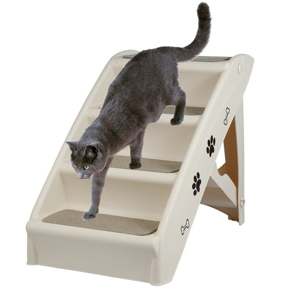 XiHuaZhaoChen Pet Dog Stairs Steps, Foldable Steps for Dogs and Cats, Pet Ramp for high Bed for Small, Medium Pets Durable Plastic Dog Step for Home Use