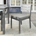 thumbnail image 6 of Martha Stewart Set of 2 Indoor-Outdoor Stackable Patio Dining Chairs with Gray Brushed Woodgrain Aluminum Finish and Gray All-Weather Seat Cushions, 6 of 11