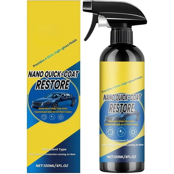 Car Nano Quick-Coat Restore Spray, 2026 Upgrade Nano Coating Agent for Cars, Quick Effect Car Coating for Shine, Protection & Scratch Reduction