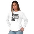 thumbnail image 4 of Worlds Okayest Mom Mothers Day Mama Women's Long Sleeve T Shirt Brisco Brands L, 4 of 5