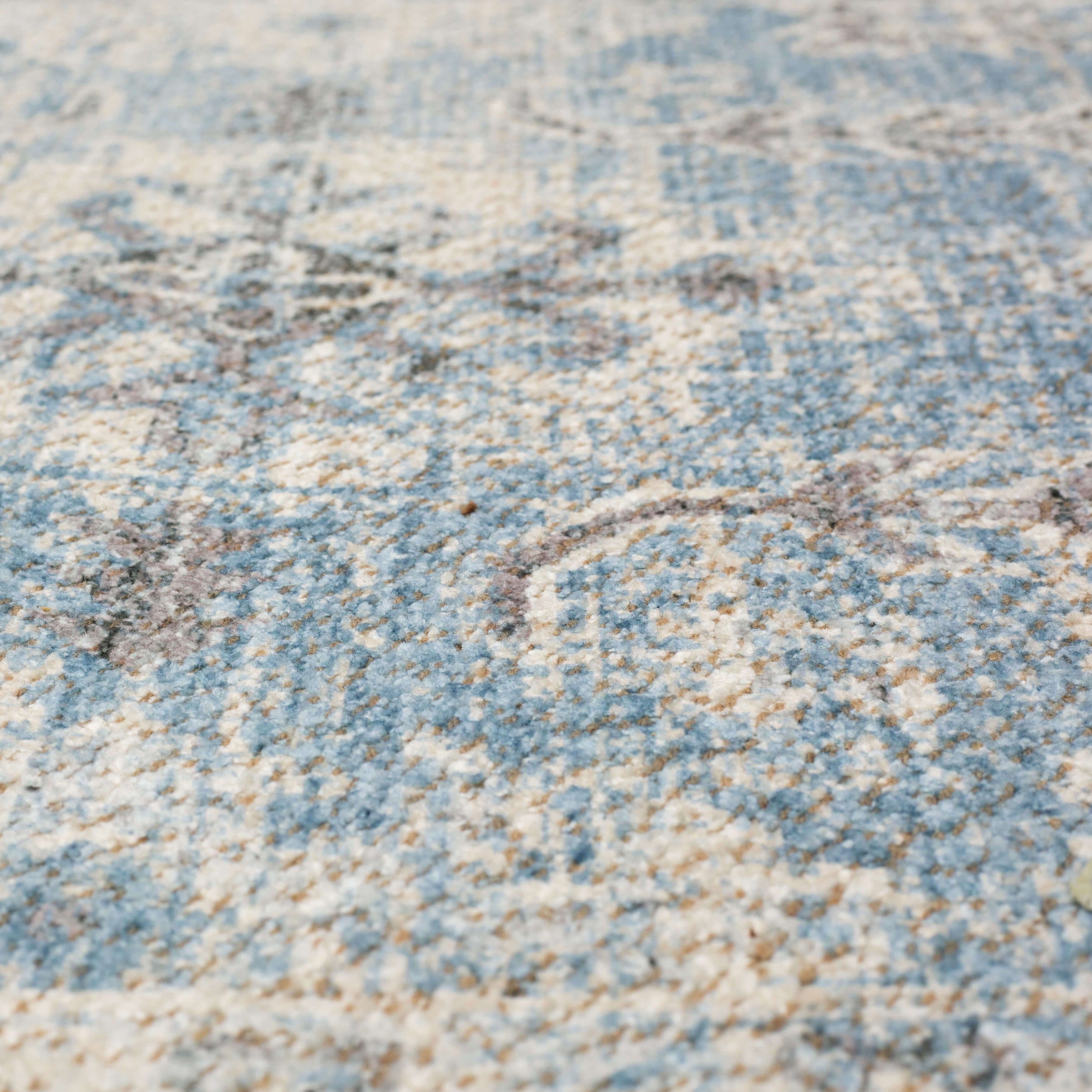 Mainstays Zula Acacia Low Pile Stain/Fade Resistant Polyester Indoor Runner Rug, Blue, 1'10" x 6'