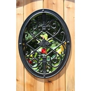 nuvo iron oval decorative insert for fencing, gates, home, garden, acw56