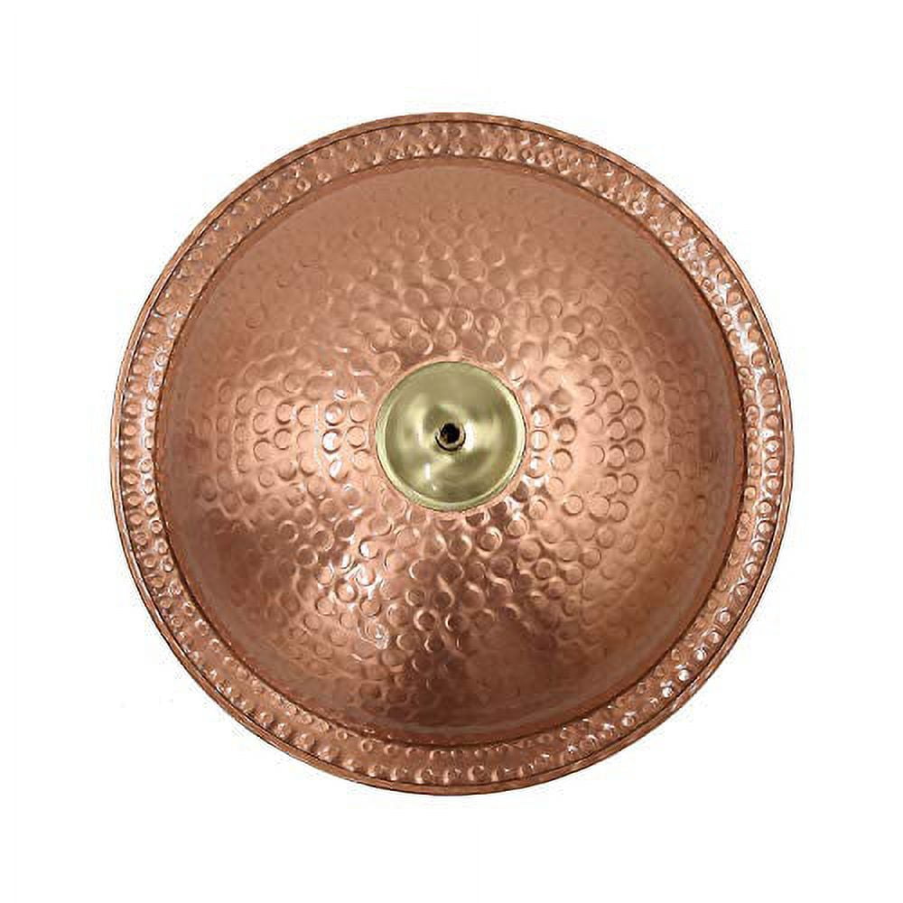 Achla Designs  Hammered Solid Copper Birdbath w/Wall Mount Bracket, 12.25 Inch Tall, Satin Copper