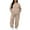 Khaki, variant on Women's 2 Piece Plus Size Womens Clothing Solid Color Casual Sportswear Long Pants Set, Easy and Chic Two-Piece Outfit for Casual Occasions,Coffee 3XL